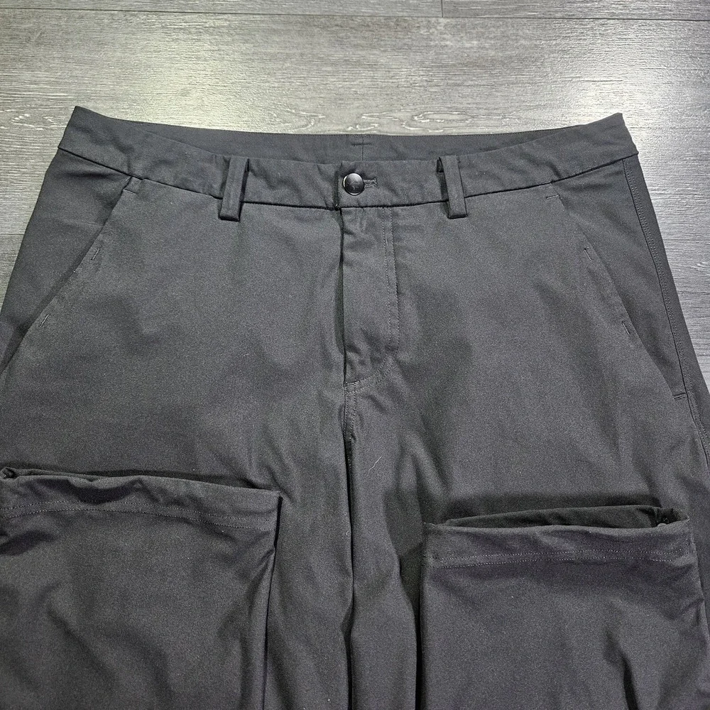 Lululemon ABC Pant Men 36x31 Gray Stretch Gorpcore Travel Cinch Ankle Hiking